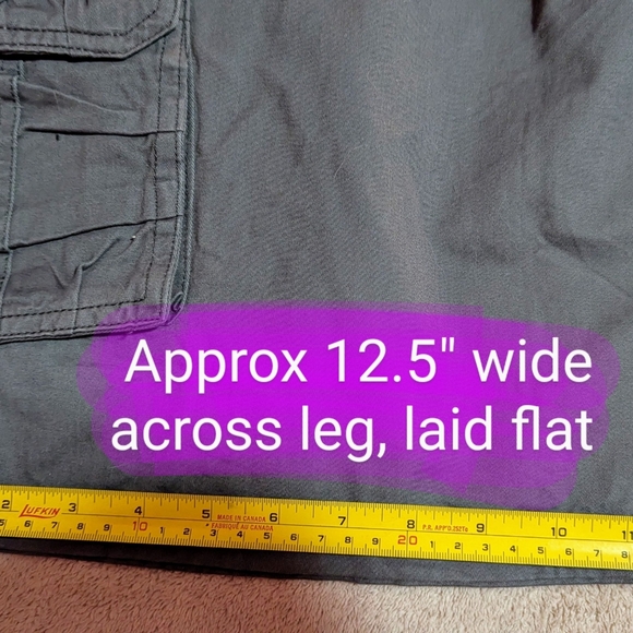 Linvich size 40* BNWOT, men's grey cargo shorts, lots of pockets - Picture 7 of 13